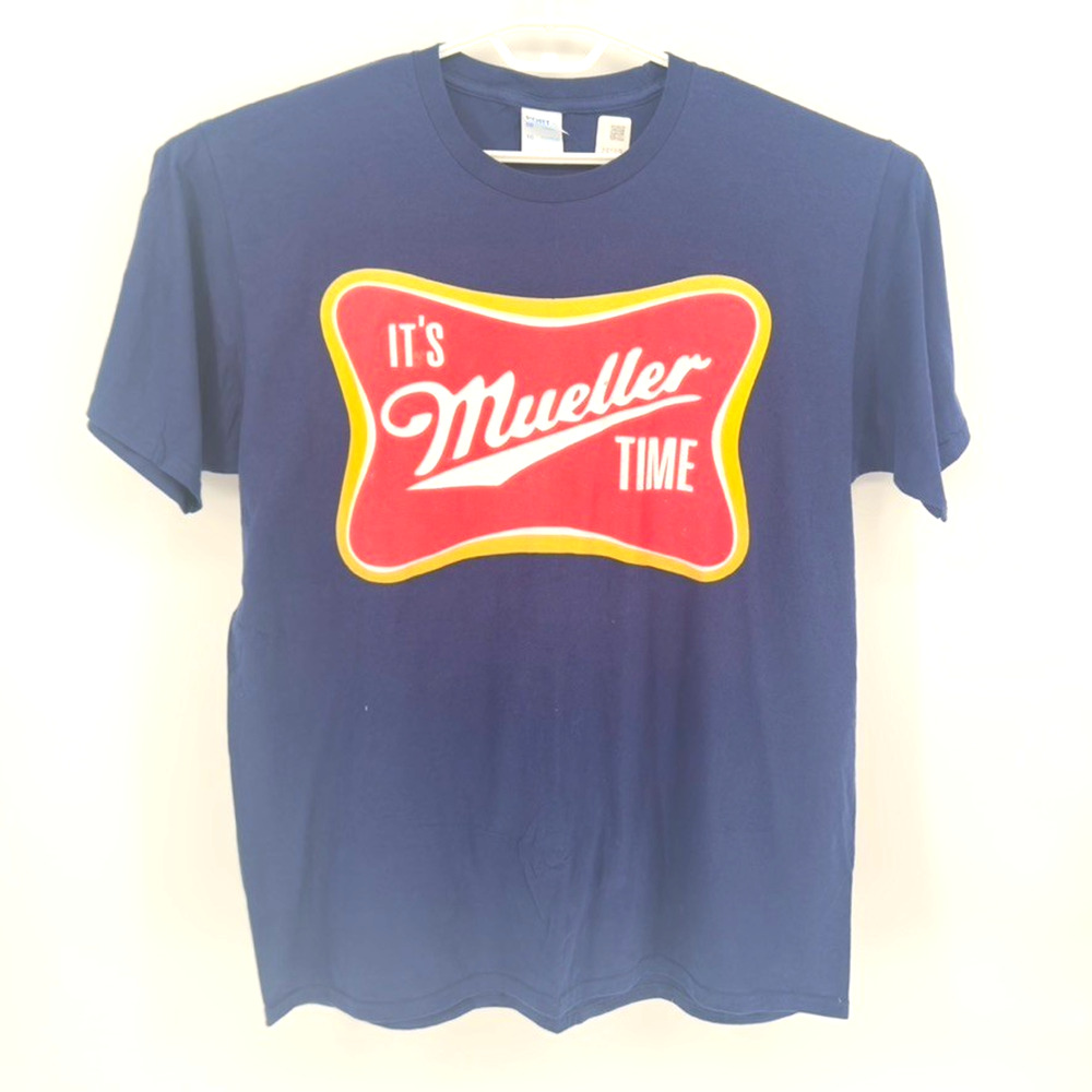 Port & Company Tshirt Size XL Blue Its Miller Time Beer Logo Brand